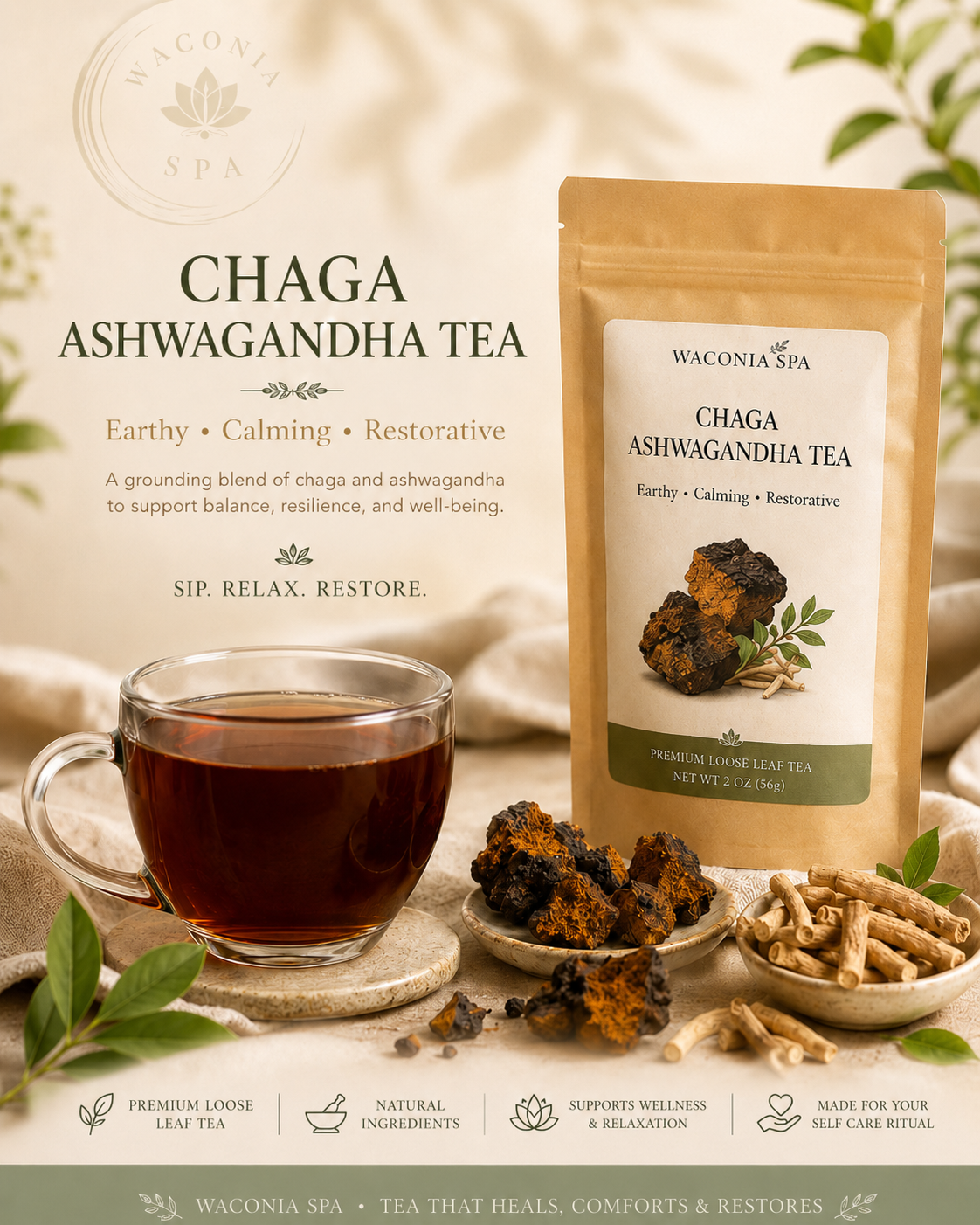 Chaga Ashwagandha Tea