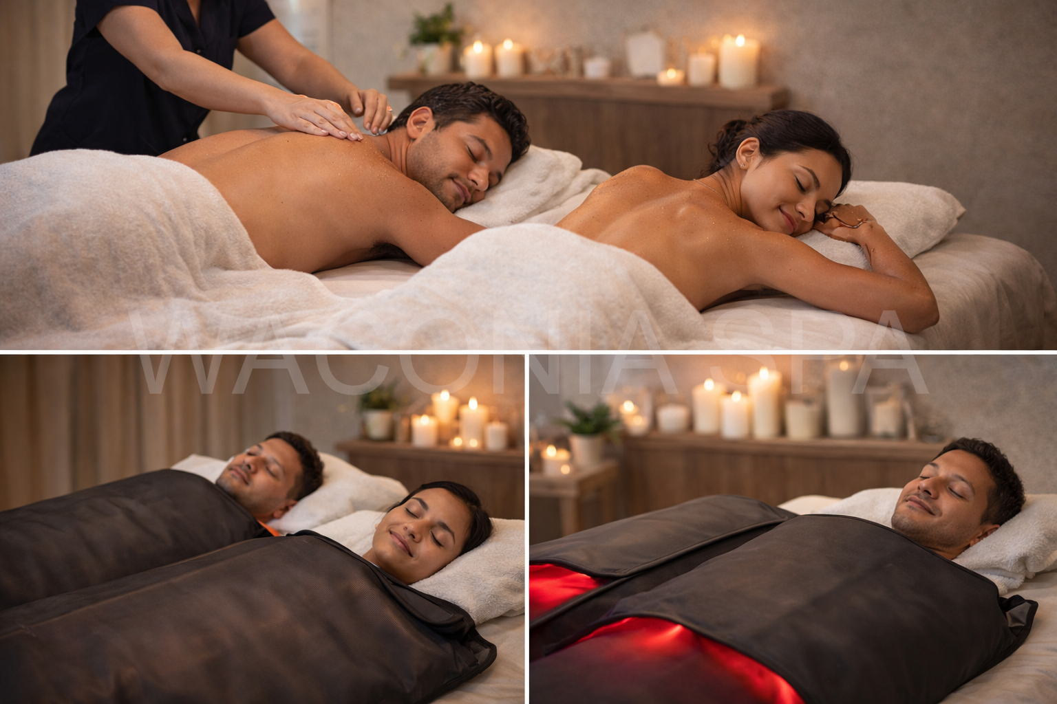 Couples Same Room Massage & Infrared Sauna Package