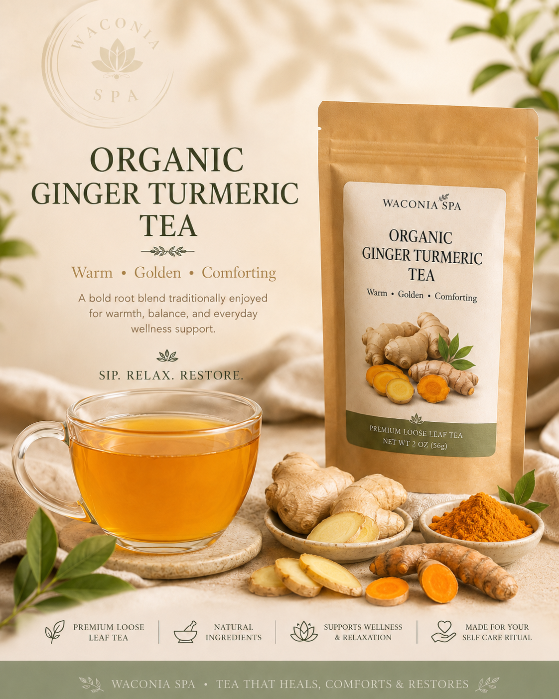 Organic Ginger Turmeric Tea